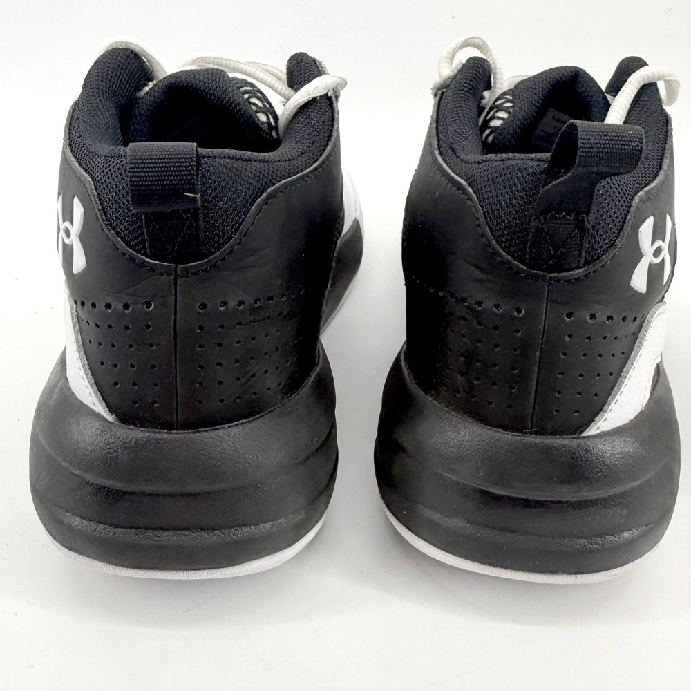 Under Armour Lockdown 5 Basketball Shoes Mens 10 White Black Athletic Shoes - Picture 9 of 11